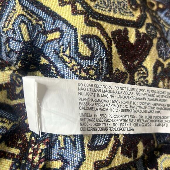 ZARA TRAFALUC TAPESTRY GEOMETRIC PATTERN MINI DRESS SIZE S - Picture 6 of 8